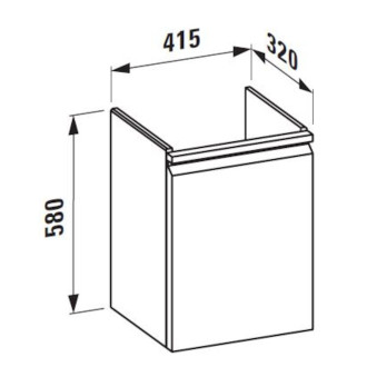Koupelnová skříňka pod umyvadlo Laufen Pro S 41,5x32,1x58 cm bílá lesk H4833020964751