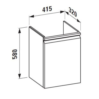 Koupelnová skříňka pod umyvadlo Laufen Pro S 41,5x32,1x58 cm bílá lesk H4833010964751