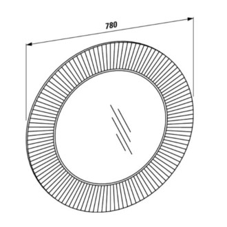 Zrcadlo s LED osvětlením Laufen Kartell By Laufen 78x78 cm zlatá H3863310870001