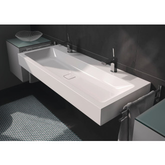 Umyvadlo Kaldewei Cono 3091 120x50 cm alpská bílá se dvěma otvory pro baterii 902706043001