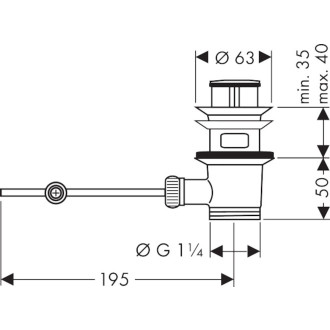 Odtoková souprava Hansgrohe 1 1/4" 94139000