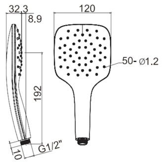 Sprchová hlavice Ravak 959.00 chrom X07P350
