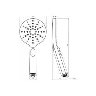 Sprchová hlavice Ravak 956.00 chrom X07P233