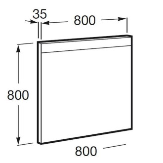 Zrcadlo s LED osvětlením Roca Prisma 80x80 cm A812258000
