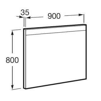 Zrcadlo s LED osvětlením Roca Prisma 90x80 cm A812259000