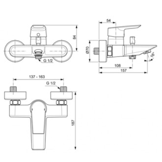 Ideal Standard TESI vanová baterie A6583 AA