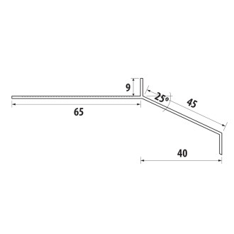 Okapnicový profil Havos hliník 250 cm ALOP940250