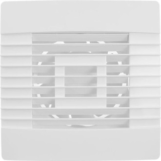 HACO ventilátor s žaluzií, časový doběh 100 mm bílý AVPRO100T