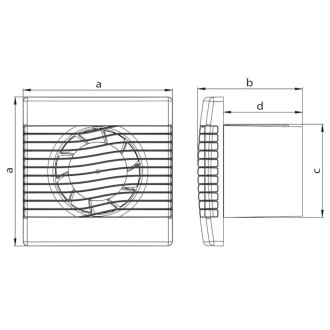 Haco Ventilátor stěn.s čidlem vlhkosti  AVBASIC100H