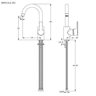 Umyvadlová baterie Ideal Standard Connect Blue bez výpusti chrom B9933AA