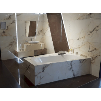 Obdélníková vana Villeroy & Boch Oberon 170x70 cm litý mramor levá i pravá UBQ177OBE2V-01