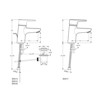 Umyvadlová baterie Ideal Standard Connect Blue bez výpusti chrom B9917AA
