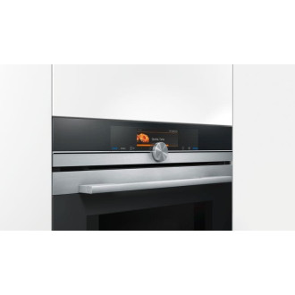 Siemens iQ700, Vestavná kompaktní trouba s mikrovlnami, 60 x 45 cm, nerez, CM678G4S1