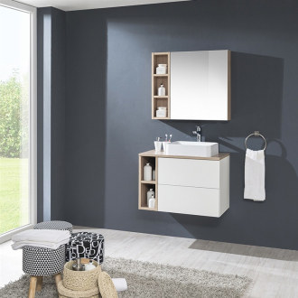 Aira, Mailo, Opto, Bino, Vigo koupelnová skříňka, 2 x dveře, galerka, bílá, 60 cm CN716GB