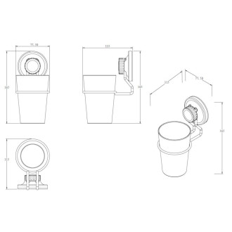 Ecoloc - držák kartáčků ECO27