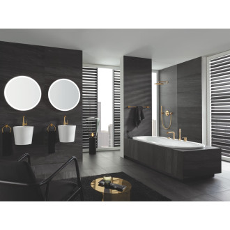 Hlavová sprcha Grohe Rainshower Cosmopolitan Metal včetně sprchového ramena Brushed Cool Sunrise 26066GN0
