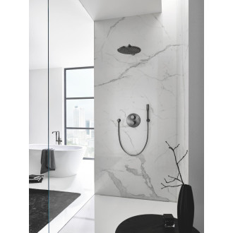 Hlavová sprcha Grohe Rainshower Cosmopolitan Metal včetně sprchového ramena Brushed Hard Graphite 26066AL0
