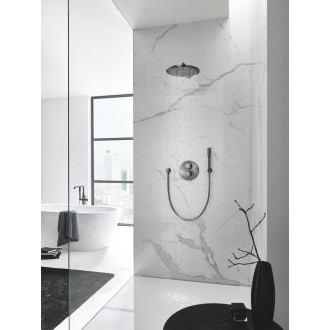 Hlavová sprcha Grohe Rainshower Cosmopolitan Metal včetně sprchového ramena Brushed Hard Graphite 26066AL0