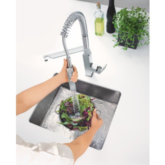 Dřezová baterie Grohe Eurocube s otočným raménkem supersteel 31395DC0