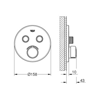 Grohe Smart Control bez podomítkového tělesa chrom 29145000