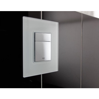 Ovládací tlačítko Grohe Skate Cosmopolitan sklo měsíční bílá 38845LS0
