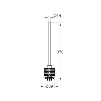 Wc štětka Grohe Essentials chrom 40392000