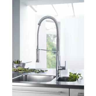 Dřezová baterie Grohe K7 s výpustí chrom 32950000