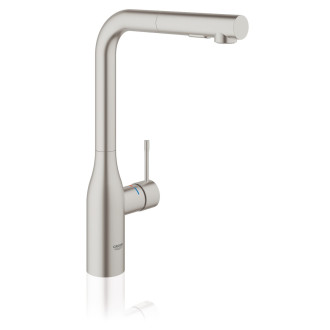 Dřezová baterie Grohe Essence New s vytahovací sprškou supersteel 30270DC0