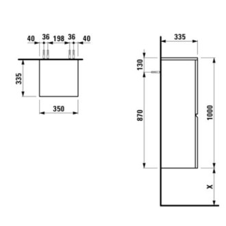 Koupelnová skříňka nízká Laufen Pro 100x33,5x35 cm bílá H4831110954631