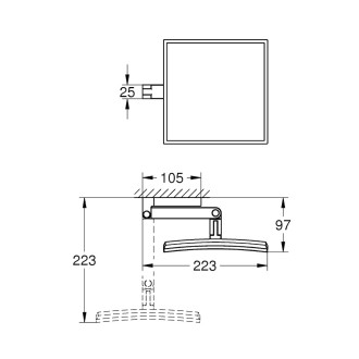 Kosmetické zrcátko Grohe Grohe chrom G40808000