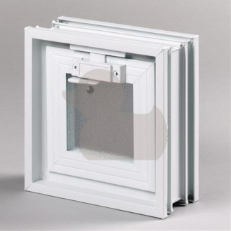 Větrací okno Glassblocks bílá 19x19 cm plast GBMR1919