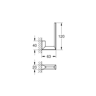 Držák toaletního papíru Grohe Selection Cube chrom G40784000