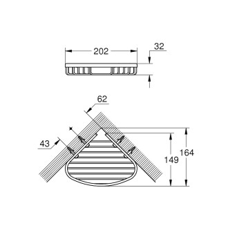 Polička Grohe Bau Cosmopolitan chrom G40664001