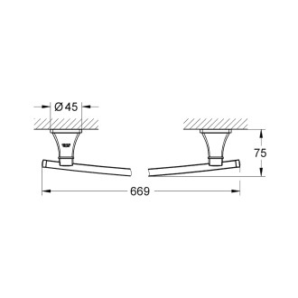 Držák ručníků Grohe Grandera chrom G40629000