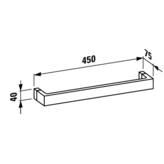 Držák ručníků Laufen Kartell By Laufen šedá H3813310850001