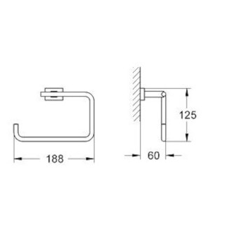Držák toaletního papíru Grohe Essentials Cube chrom G40510001