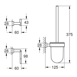 Doplňky Grohe Essentials Cube chrom 40757001