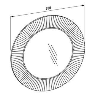 Zrcadlo Laufen Kartell By Laufen 78x78 cm oranžová H3863310820001