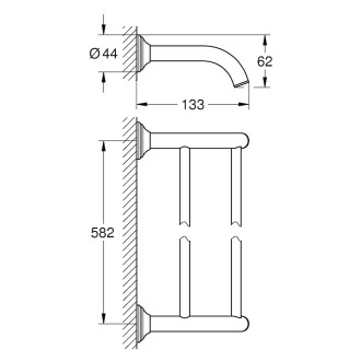 Držák ručníků Grohe Essentials chrom G40654001