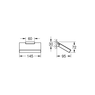 Držák toaletního papíru Grohe Selection Cube chrom G40781000