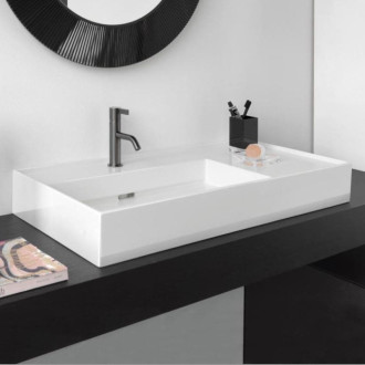 Umyvadlo Laufen Kartell By Laufen 90x46 cm otvor pro baterii, bez přepadu H8103380001111