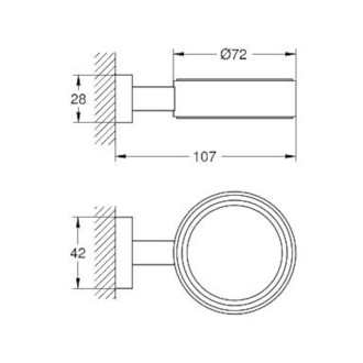Držák skleniček Grohe Essentials Cube chrom 40508001
