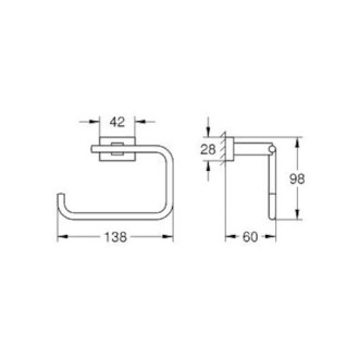 Držák toaletního papíru Grohe Essentials Cube chrom G40507001