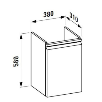 Koupelnová skříňka pod umyvadlo Laufen Pro 39x31x58 cm bílá lesk H4830120954751