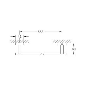 Držák ručníků Grohe Essentials Cube chrom G40509001