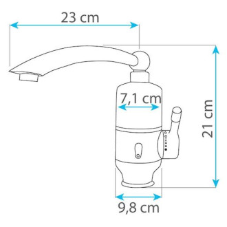 Dřezová baterie Homelife Termo Quick s elektrickým ohřevem vody bílá HY30-05