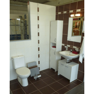 PRAXIS vysoká skříňka bílá 180x33,5x25,5 INCA35LP