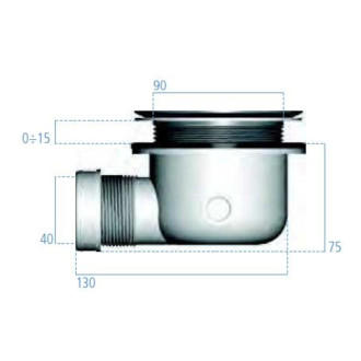 Ideal Standard Ultra Flat S Odpadová souprava ke sprchové vaničce Ultraflat S, chrom ( K936367 )