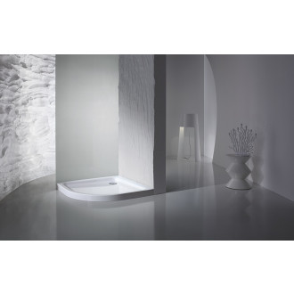 Sprchová vanička čtvrtkruhová Kaldewei Arrondo 90x90 cm smaltovaná ocel alpská bílá 460400010001