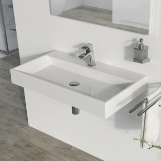 Umyvadlo Ravak Natural 80x45 cm otvor pro baterii, bez přepadu XJO01280000